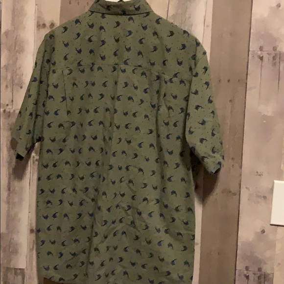 Columbia Olive Green & Navy Blue Sailfish Shirt L - Picture 3 of 7